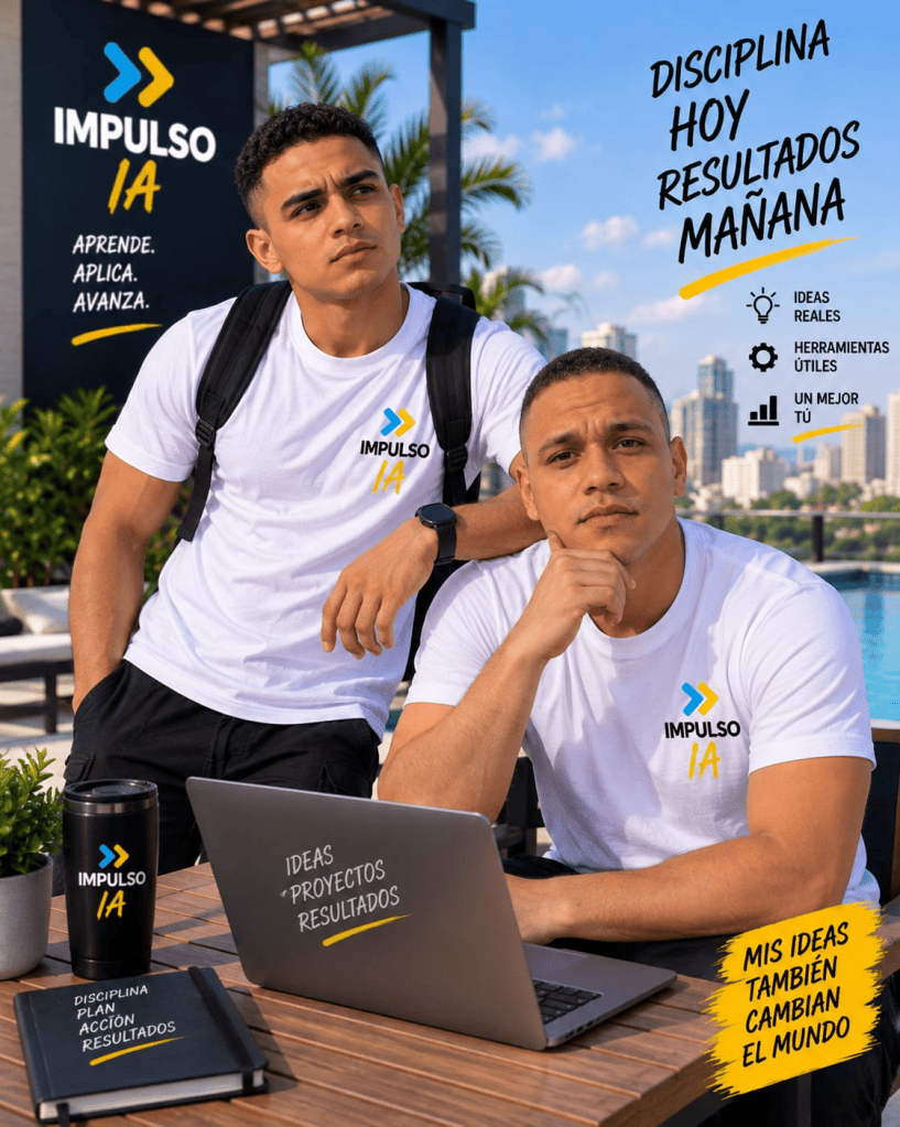 Junior y Damián desarrollando ideas en Impulso IA